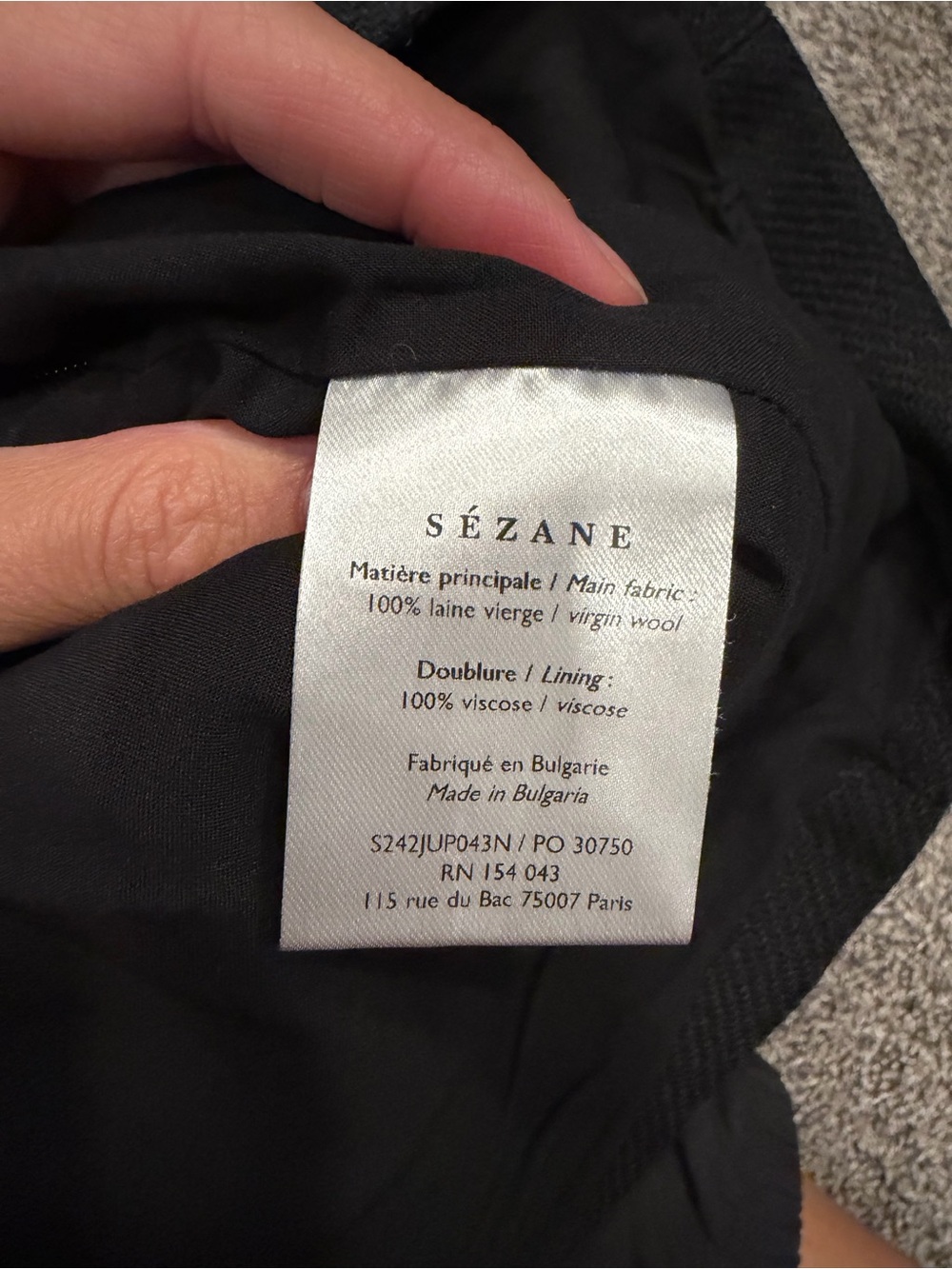 Sezane gillie skirt black size 42 EUC - Picture 7 of 7